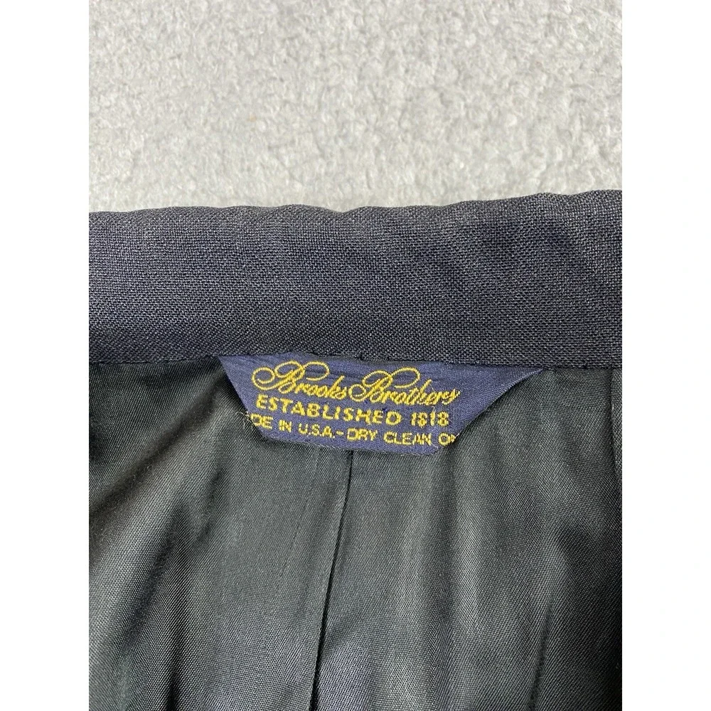 Vintage Brooks Brothers Suit Jacket 46 L Gray Wool Designer Premium USA